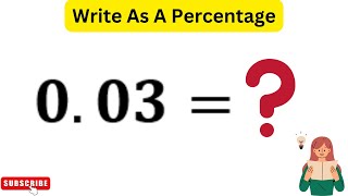 0.03 as a percentage | .03 As A Percentage