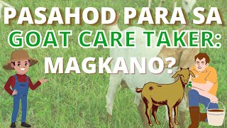 PASAHOD PARA SA GOAT CARE TAKER: MAGKANO?