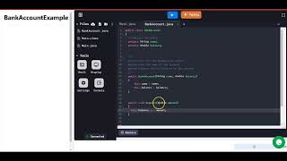 BankAccount Example Java Class Design