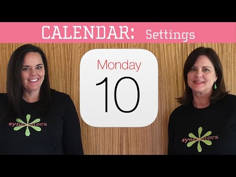 iPhone / iPad Calendar - Settings iPhone / iPad Calendar - Settings