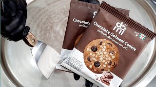 เดมี่ คุกกี้ข้าวโอ๊ตช็อกโกแลตผสมนม-ไอติมผัด-#ASMR!Demi Chocolate Oatmel Cookie\u0026Milkl-ep.315