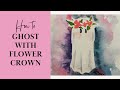 How to Paint a White Ghost on White Watercolor Paper | Negative Painting Technique | Halloween Art