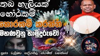 දවසට එක බනපදයක් හරි හිතට අරං මේ සසරට සමුදෙන්න /තබ හැලිය නිසා හාමුදුරුවන්ට  වුන දේ/W.Saddasela thero