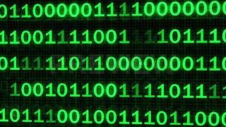 Binary Code Wall Animation Closeup Stock Motion Graphics