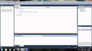 Visual basic 2010 Console Application -- Hello world.avi