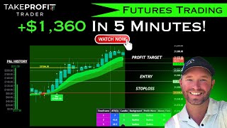 This Just Works! +$1,360 In 5 Minutes Day Trading Futures