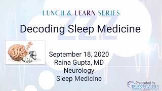 Decoding Sleep: A Providers Guide to Sleep Medicine