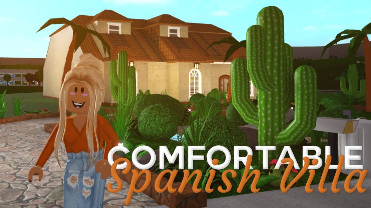 Comfortable Spanish Villa | BLOXBURG SPEEDBUILD - YouTube