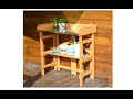 Merry Garden Folding Utility Table & Potting Bench, Natural Stained - Overview