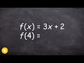 Evaluating a linear function