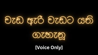 WEDA AREE WADATA YATHI GEHENU | වැඩ ඇරී වැඩට යති ගැහැණු | Voice Only