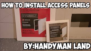 How To Install Access Panels