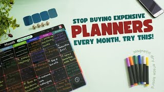 How to Organize Your Time | Plan With Me on black magnetic dry erase board | September 2023 📒🖊