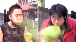 People In Japan Keep Trying This Matcha Ice Cream And Choking On The Powder And It’s Hilarious