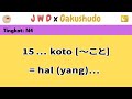 15. Kelas: N4; Pola Kalimat || … koto [～こと] = hal (yang)…