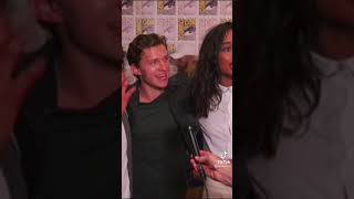 Tom Holland is jealousy with... Zendaya?😳look them😖 Marvel Avengers Spiderman Peter Parker😘 and MJ