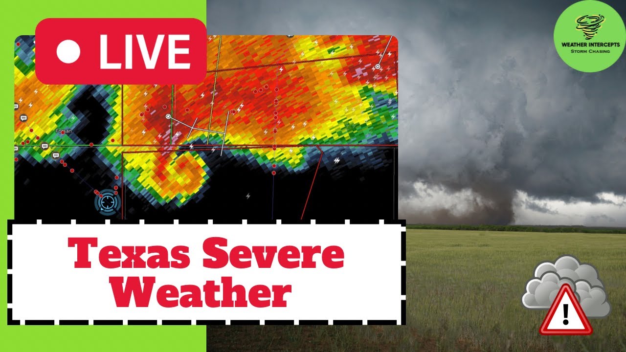 LIVE STORM CHASING: Severe Storms In Texas With BASEBALL Hail Threat ...