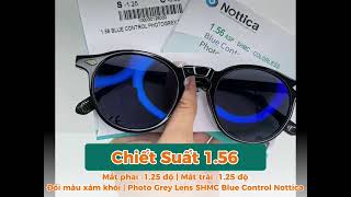 REVIEW GỌNG KÍNH CARVEN ALBN C150 TRÒNG ĐỔI MÀU NOTTICA 1.56 XÁM KHÓI - YOON EYEWEAR