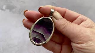 Chevron Amethyst Pendant