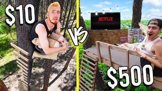 $10 VS $500 TREE HOUSE FORT! *Budget Challenge*