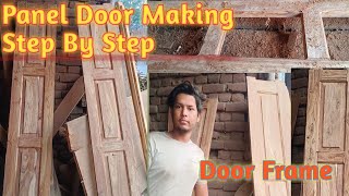 How To Make Wooden Door Frame | पैनल door बनाना सीखे | Diy Wooden Door Frame  @Simpleboyrajesh