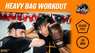 Get in best shape of your life at Home! Heavy Bag Workout for Muay Thai and Kickboxing  -- Class #24