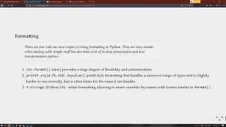 Python Training, Session 4. String formatting + regular expressions intro