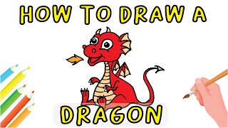 How to Draw a Dragon for Kids | Cara Menggambar Naga | Hvordan tegne en drage