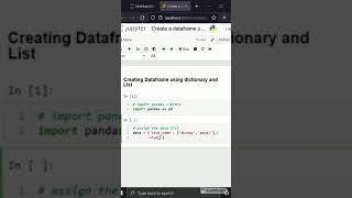 Creating pandas dataframe using dictionary and list | Codersarts