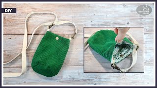 DIY How to make a fabric crossbody bag /  walking bag