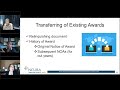 transferring of existing awards