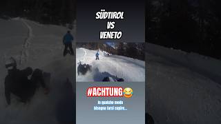 Südtirol VS Veneto: farsi capire in pista! #veneto #Südtirol #slittino #rodeln #ignoranza #ACHTUNG