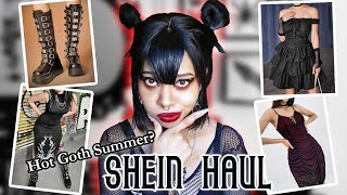 SHEIN Summer GOTH \u0026 ALT TRY-ON HAUL *Hot Goth Summer* 💀