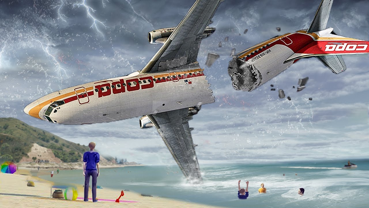 Airplane Crashes On The Beach After Exploded - Emergency Landing ...