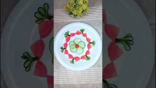 Beautiful Salad Decorations Ideas l Vegetable Carving Design #cucumbercarving #art #vegetableart