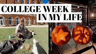 college week in my life: pumpkin carving, self care, getting things done