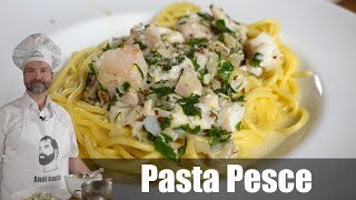 Pasta Pesche - Nudeln mit Fischfilet und leckerer Soße