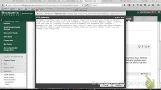 Using the HTML function in Blackboard