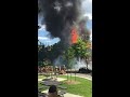 huge fire in montreal 130 firefighters called