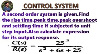 Problem to calculate rise time, peak time , peak overshoot , Max Peak Overshoot and settling time |