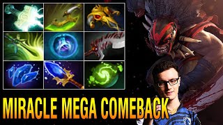 miracle Bloodseeker hard carry full 9 slot items mega creeps comeback crazy best play 1vs5 rampage h