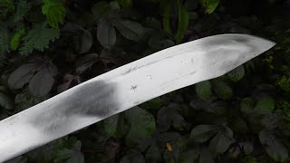 Knife Making - Forging A Razor Sharp Machete Out of Rusted Leaf Spring || Sharpest Machetes