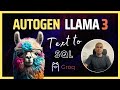 AutoGen Llama 3: How to Convert Text to SQL Query using AI Agents?