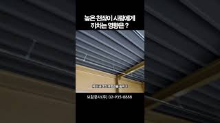 높은 천장이 사람에게 끼치는 영향은 ?