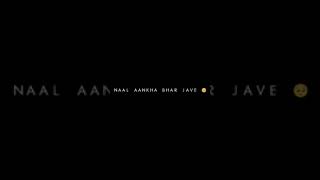 Sanu Ik Pal Chain Na Aave WhatsApp Status Black Screen White Text #shorts #aesthetic