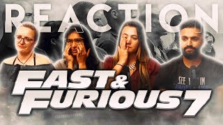 Furious 7 - Group Reaction - The Fast and the Furious Saga SERIES Part 7 of 9 !!!