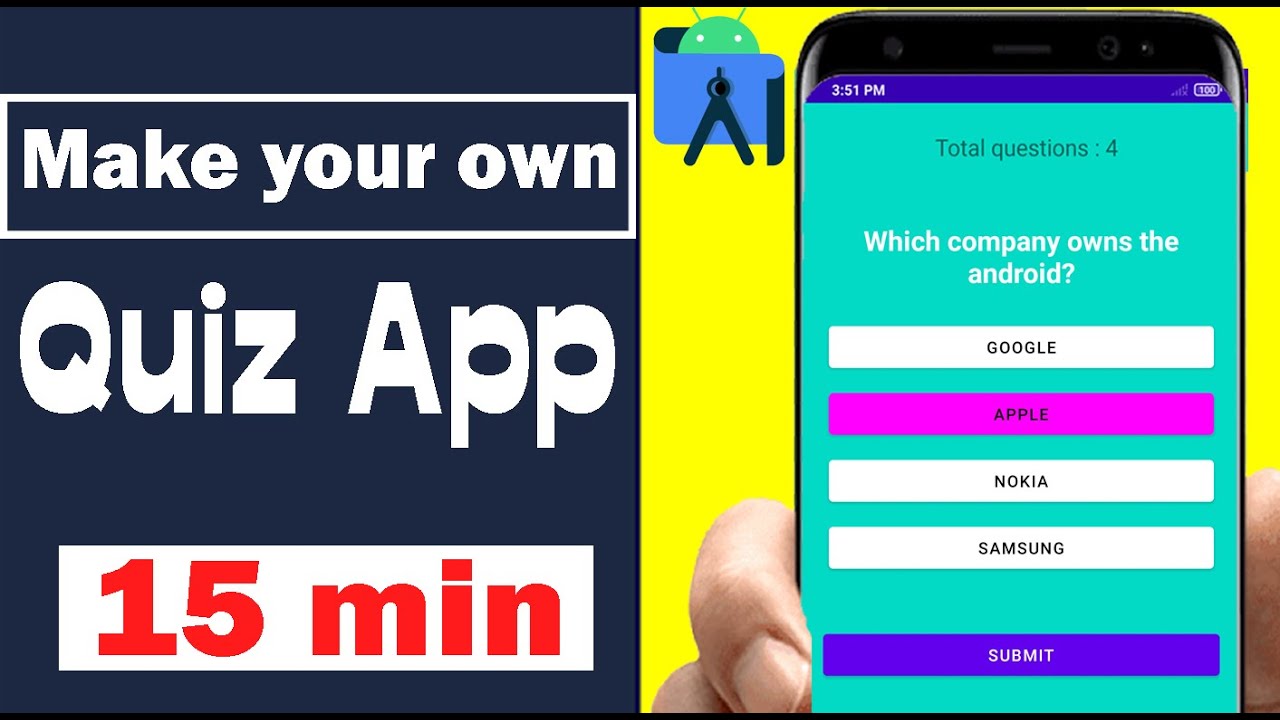 Quiz Application Android Studio Tutorial 2024 Youtube