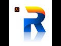 Gradient Logo Design Letter R In Adobe Illustrator CC 2022