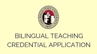 SDSU Teaching Credential Application Questions