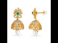 diamond jhumka earrings by tanishq with weight price new u0026 trendy design